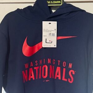 Nike Washington Nationals Navy and Red Hoodie